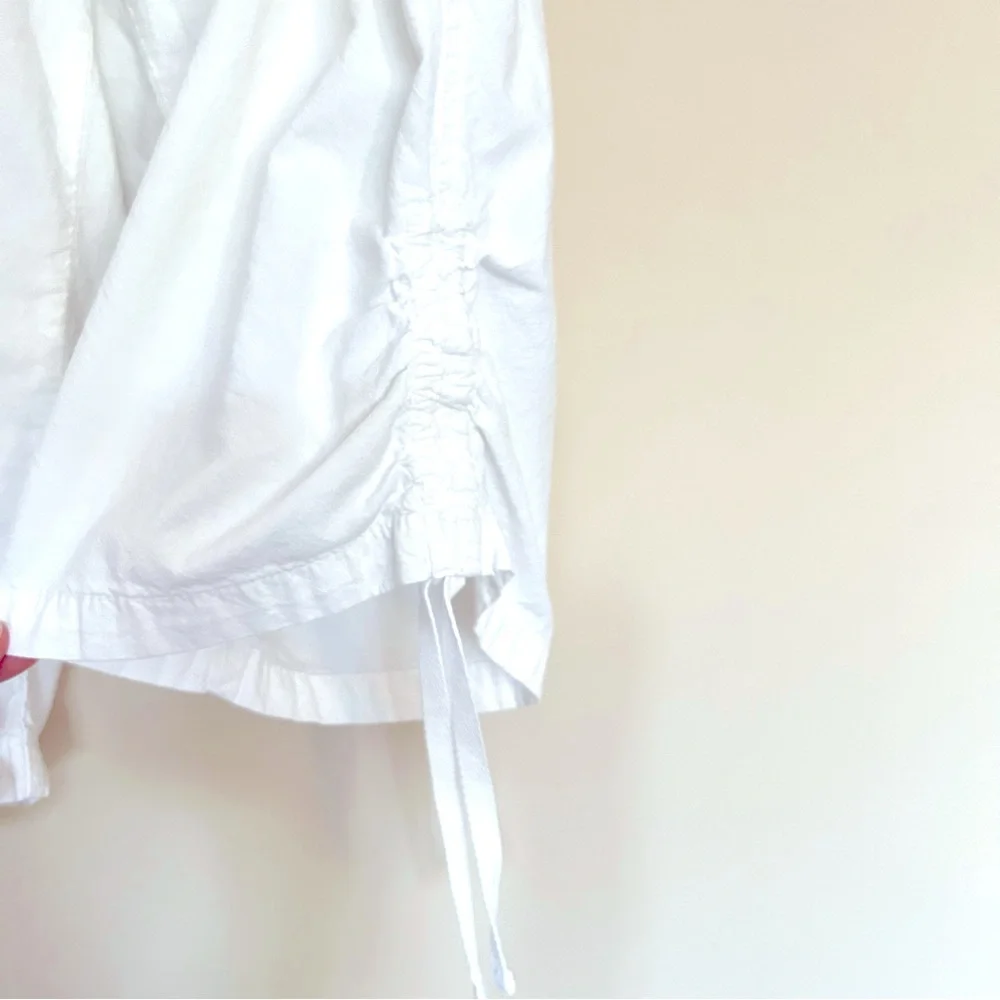 Erika Women’s White Cotton Summer Capri Pants - Picture 4 of 6